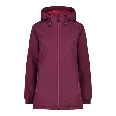 CMP Winter Jacket Long Fix Hood (lined ripstop jacket) magenta red women